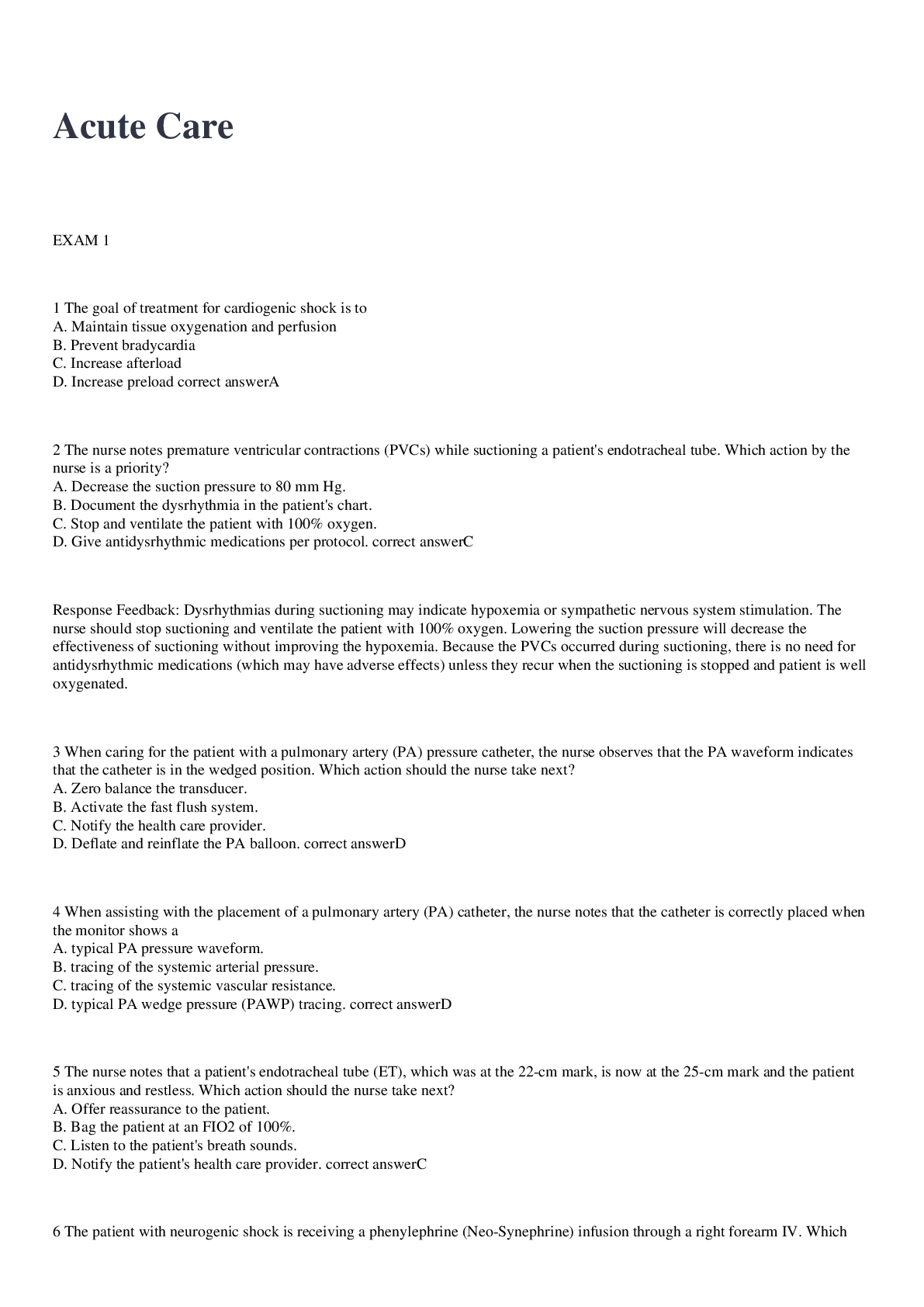 Preview image for Acute Care Exam 1: Issues in critical care/Gero exam 2022/2023